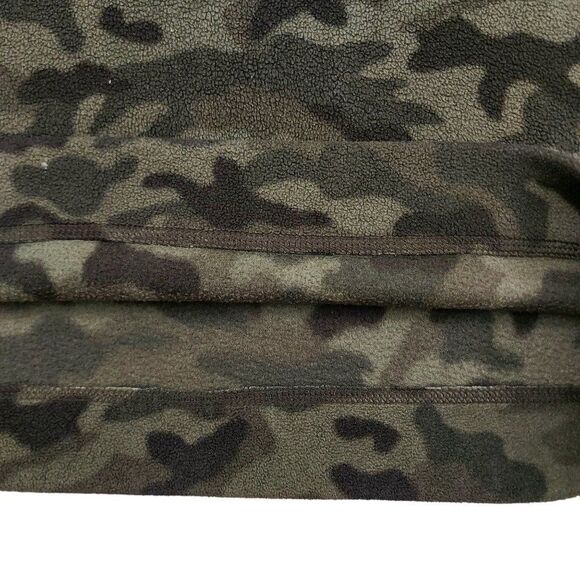 Old Navy Boys Fleece Camo Sweater 14 Green 1/4 Zip Travel Outdoor - Picture 6 of 11